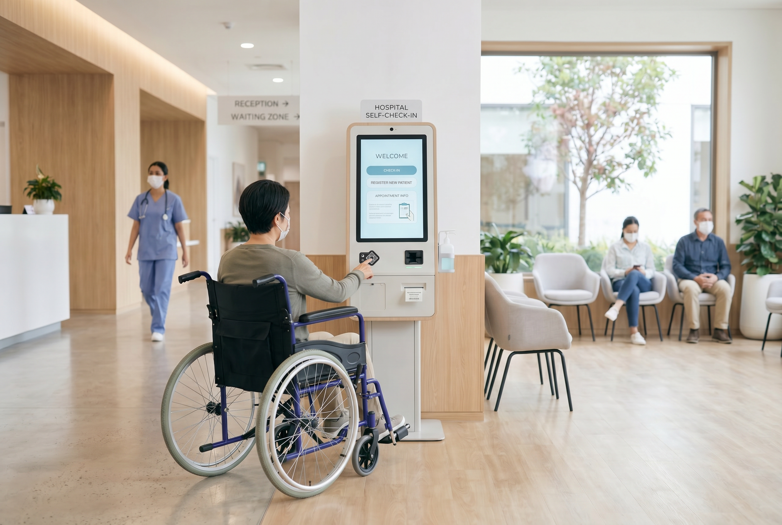 Hospital check-in kiosk